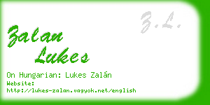 zalan lukes business card
